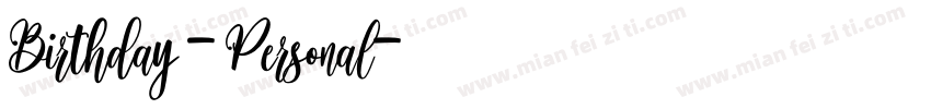 Birthday - Personal字体转换